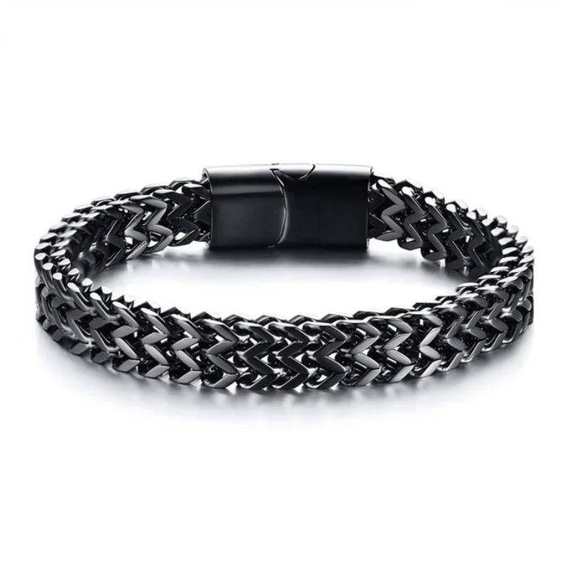 Men’s Stainless Steel Chain Bracelet – Hip Hop Punk Style | 19cm / 21cm / 23cm