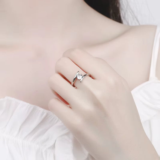 925 Silver Zircon Ring – Wedding & Party Jewelry