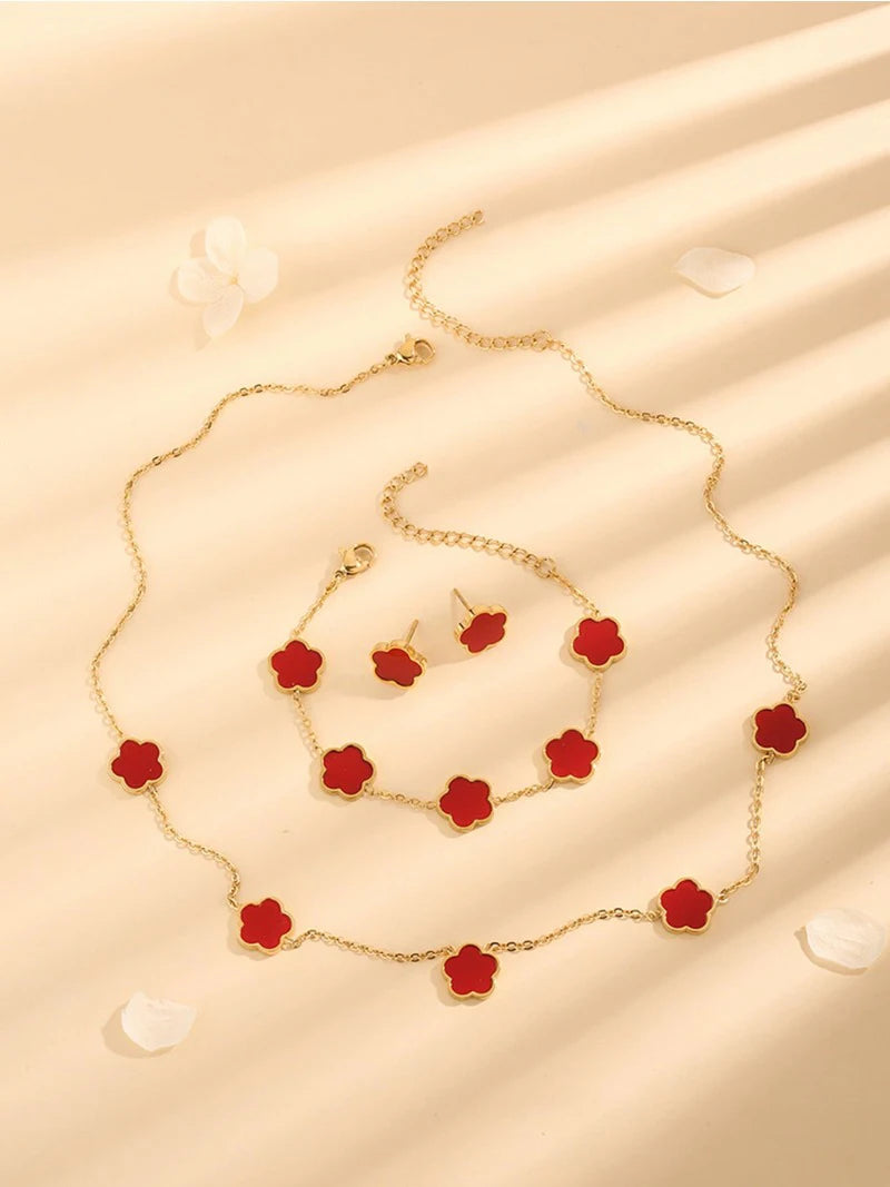 Lucky Clover Jewelry Set (3 Pieces)