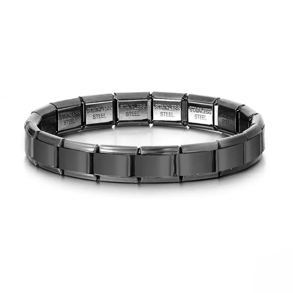 Unisex Stainless Steel Square Bracelet – Italy Trendy Design