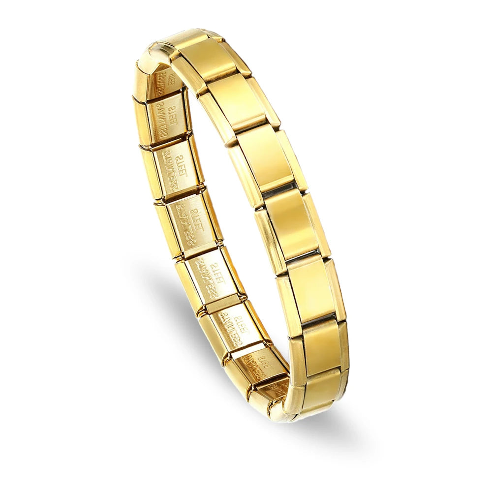 Unisex Stainless Steel Square Bracelet – Italy Trendy Design