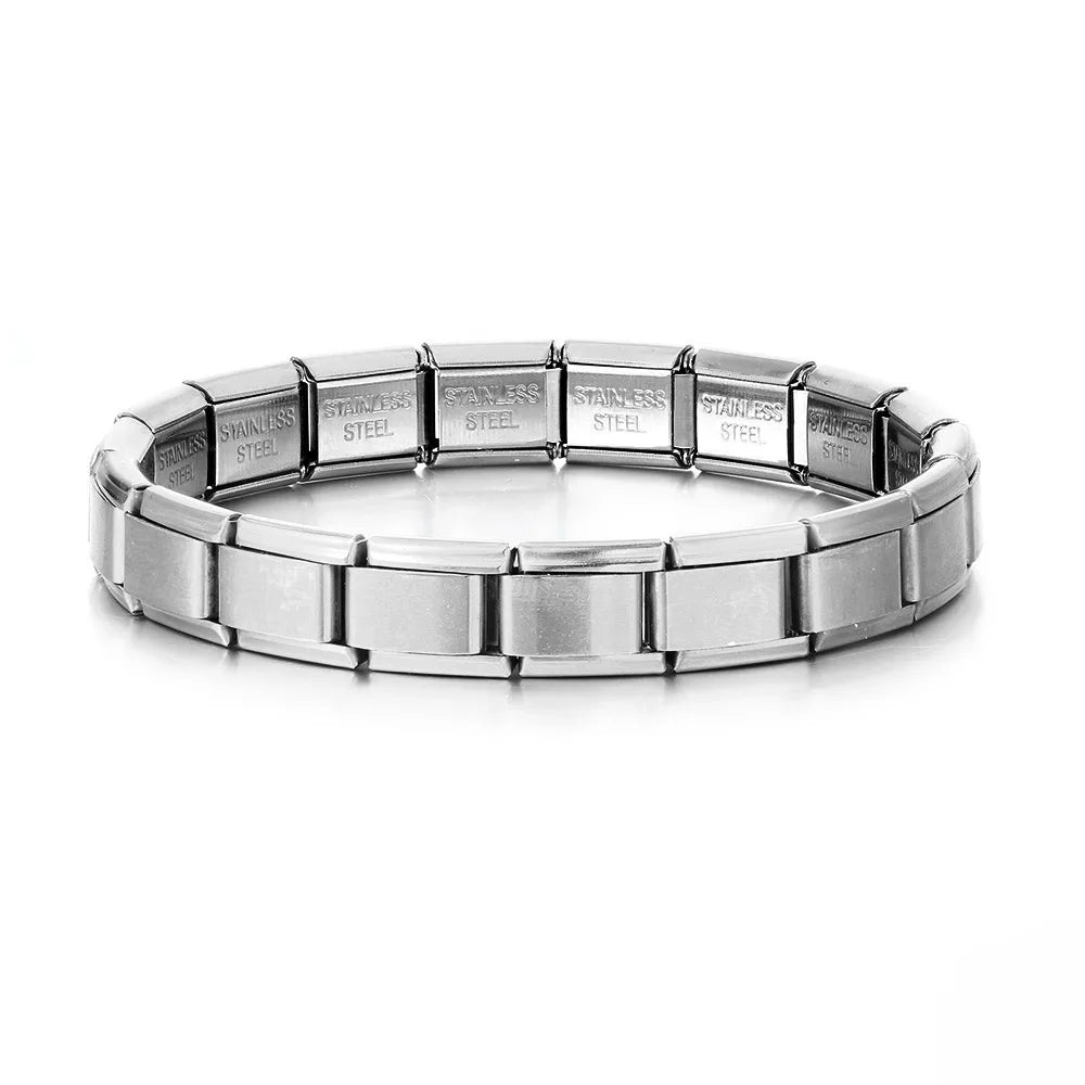 Unisex Stainless Steel Square Bracelet – Italy Trendy Design