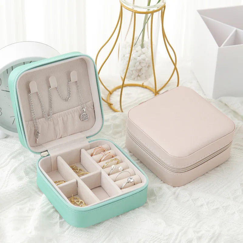 Portable Jewelry Storage Box – Travel Case for Earrings, Rings & Necklaces