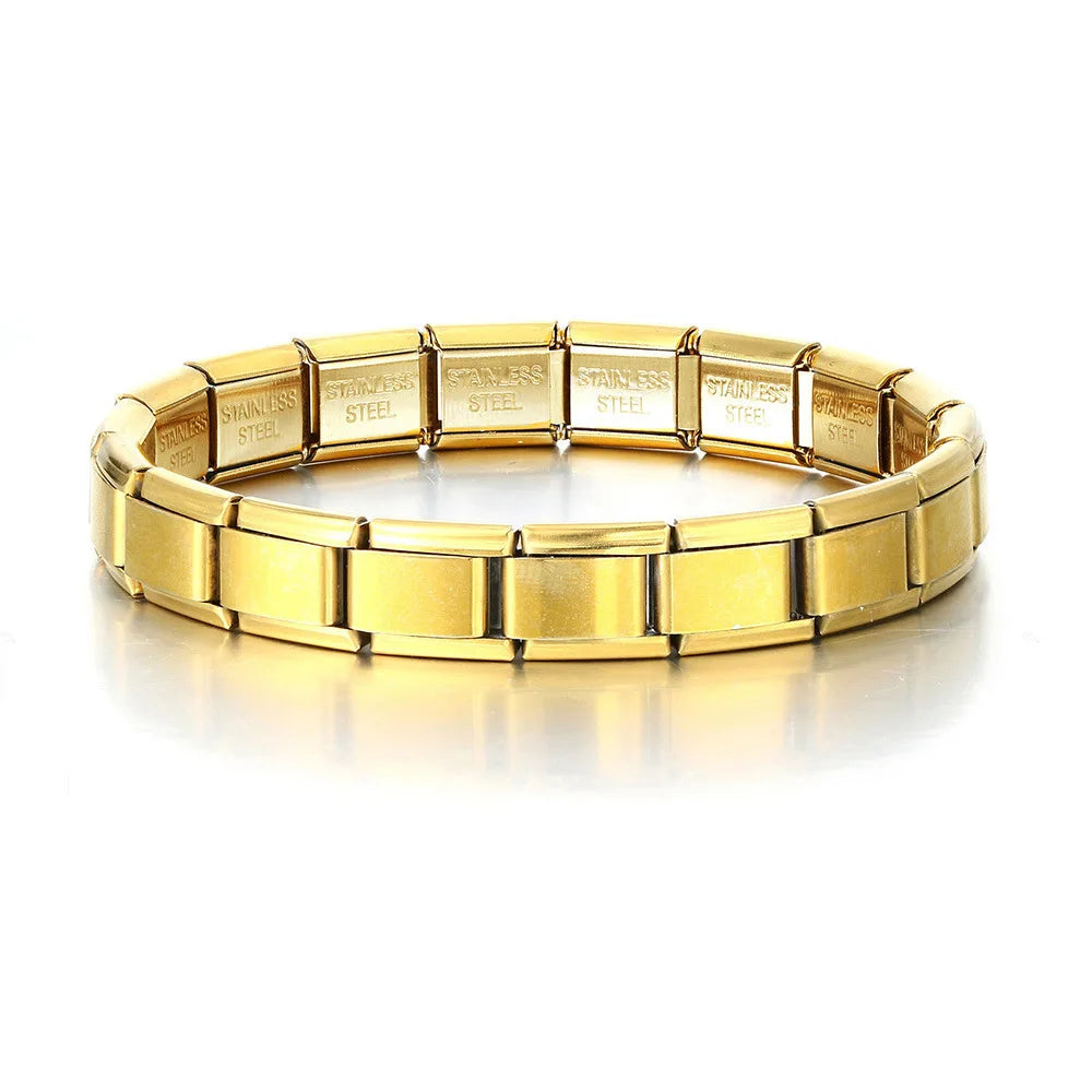 Unisex Stainless Steel Square Bracelet – Italy Trendy Design
