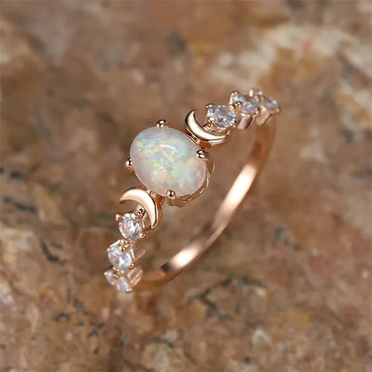 Celestial Opal Moon Ring™