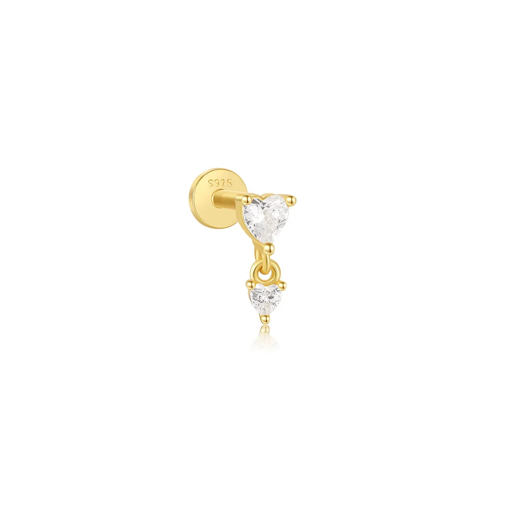 Elegant 925 Sterling Silver Zircon Stud Earrings for Women