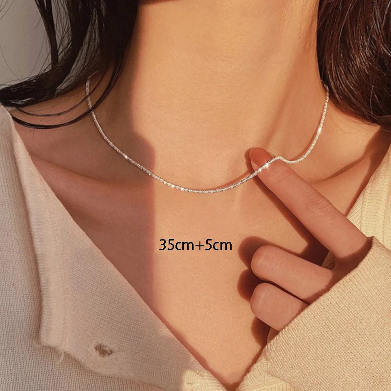 Sparkling Silver Layered Necklace – Elegant Women’s Fashion Jewelry