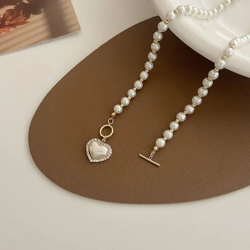 Heart Pearl Mermaid Pendant Necklace – Luxury Women’s Fashion Jewelry