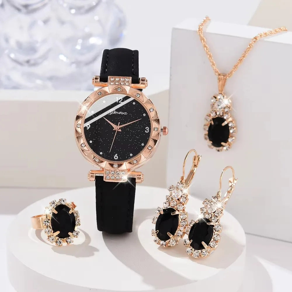 Elegant Women’s Luxury Watch & Jewelry Set