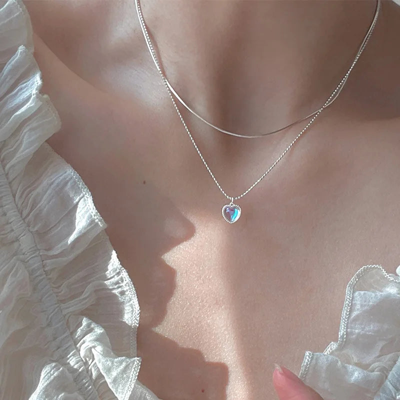 🦋 Butterfly Pendant Necklace – Stylish Double Layer Chain for Women