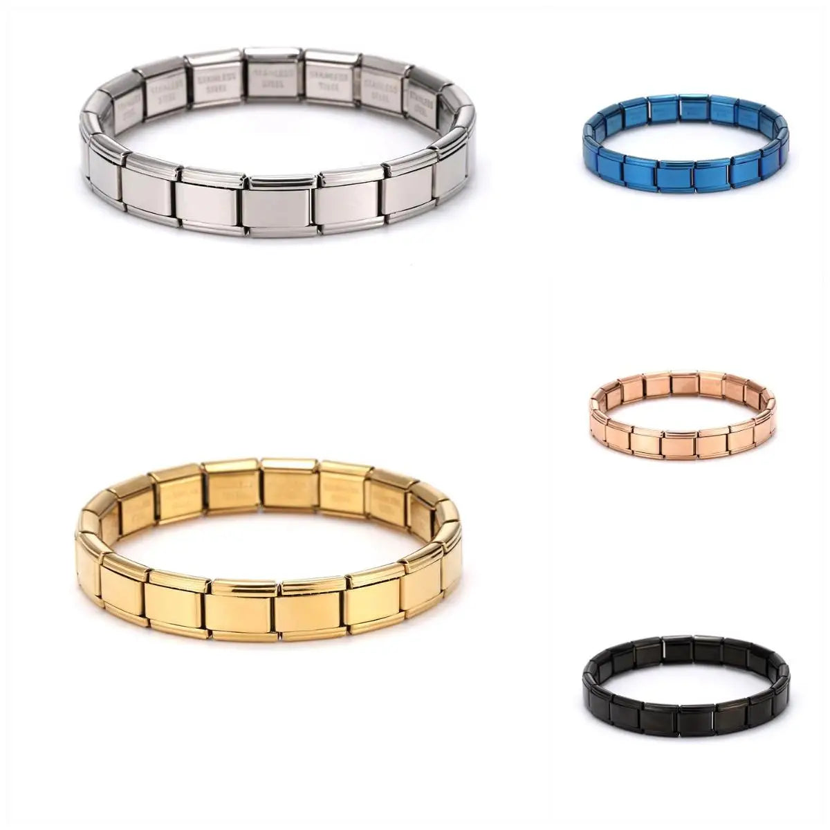 Unisex Stainless Steel Square Bracelet – Italy Trendy Design