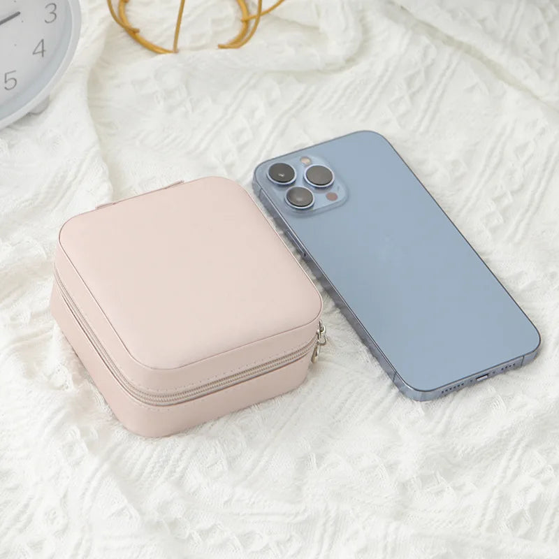 Portable Jewelry Storage Box – Travel Case for Earrings, Rings & Necklaces