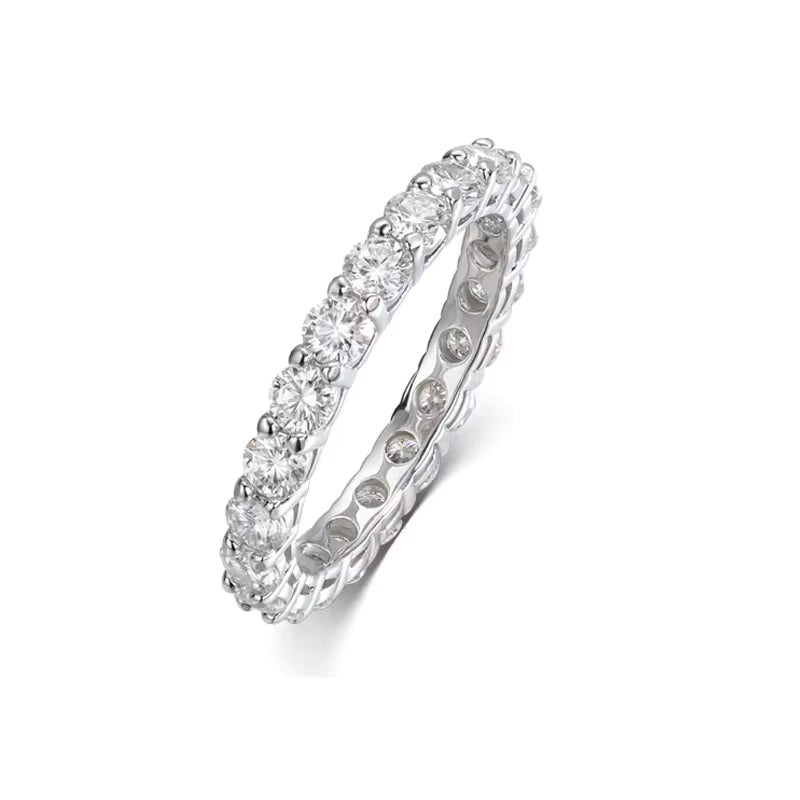 Rose Gold Moissanite Ring – Sterling Silver Sparkle – product image 2