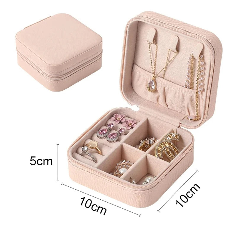 Portable Jewelry Storage Box – Travel Case for Earrings, Rings & Necklaces