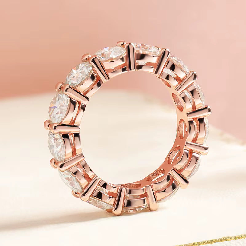 Rose Gold Moissanite Ring – Sterling Silver Sparkle – product image 8