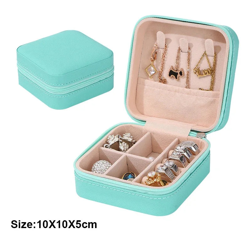 Portable Jewelry Storage Box – Travel Case for Earrings, Rings & Necklaces