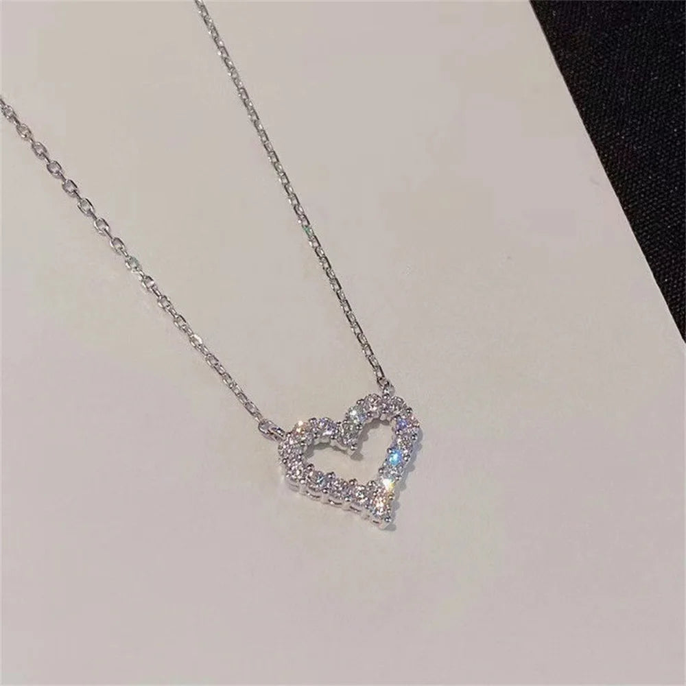 Hollow Heart Pendant Necklace