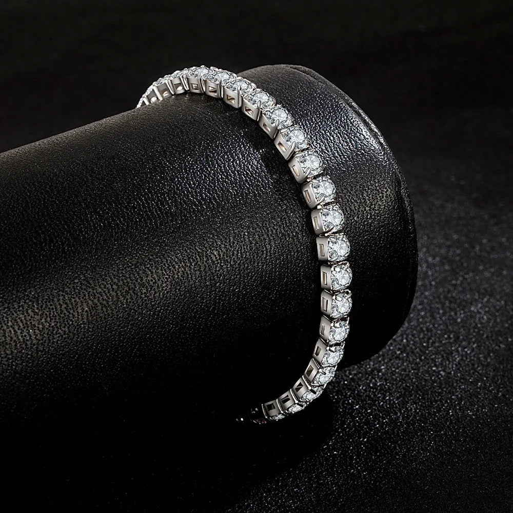 Elegant 925 Sterling Silver Tennis Bracelet – Classic Zircon Jewelry for Women