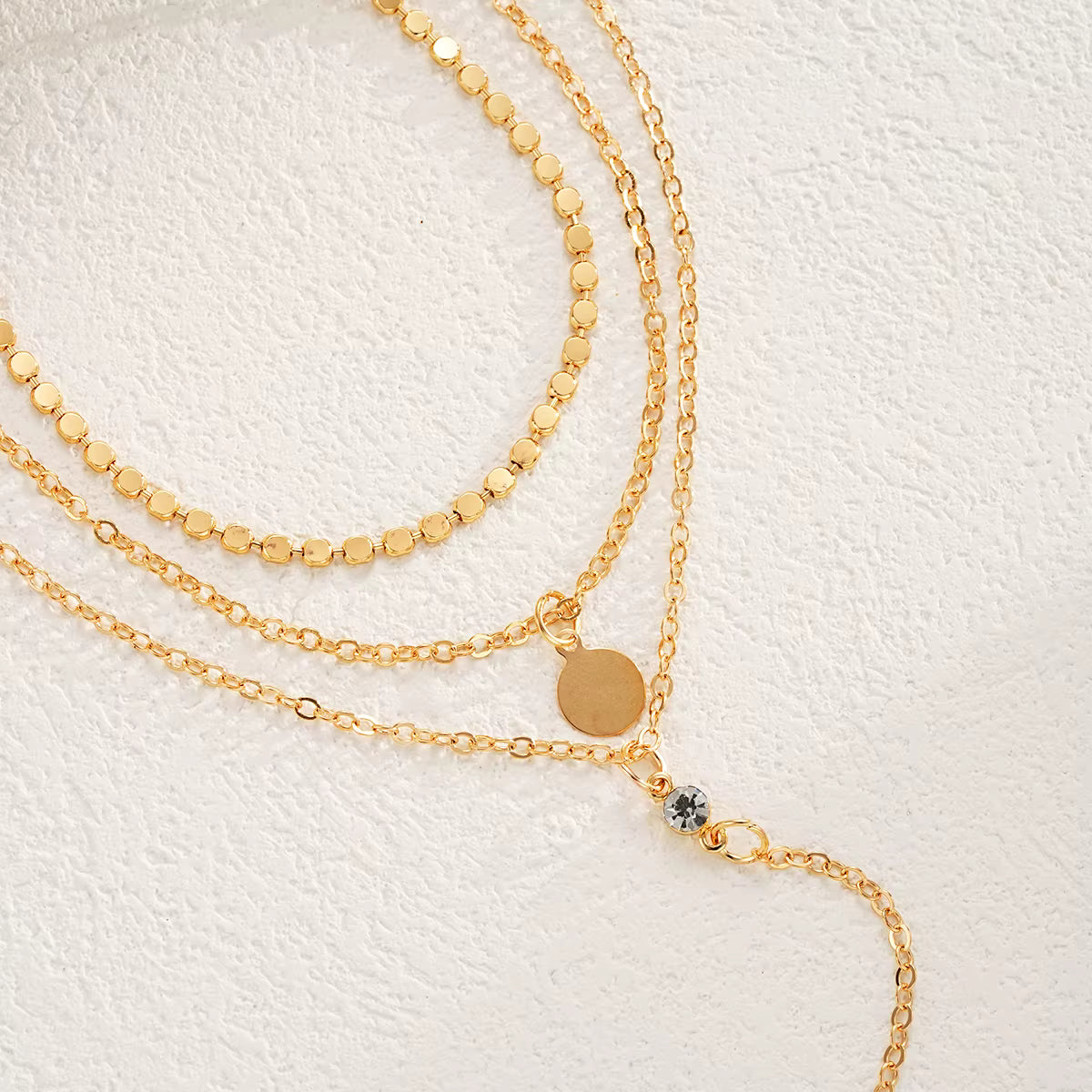 3pc Gold Coin Necklace Set – Layered Party Chains – product image 2