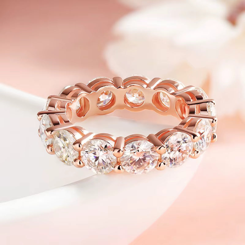 Rose Gold Moissanite Ring – Sterling Silver Sparkle – product image 13