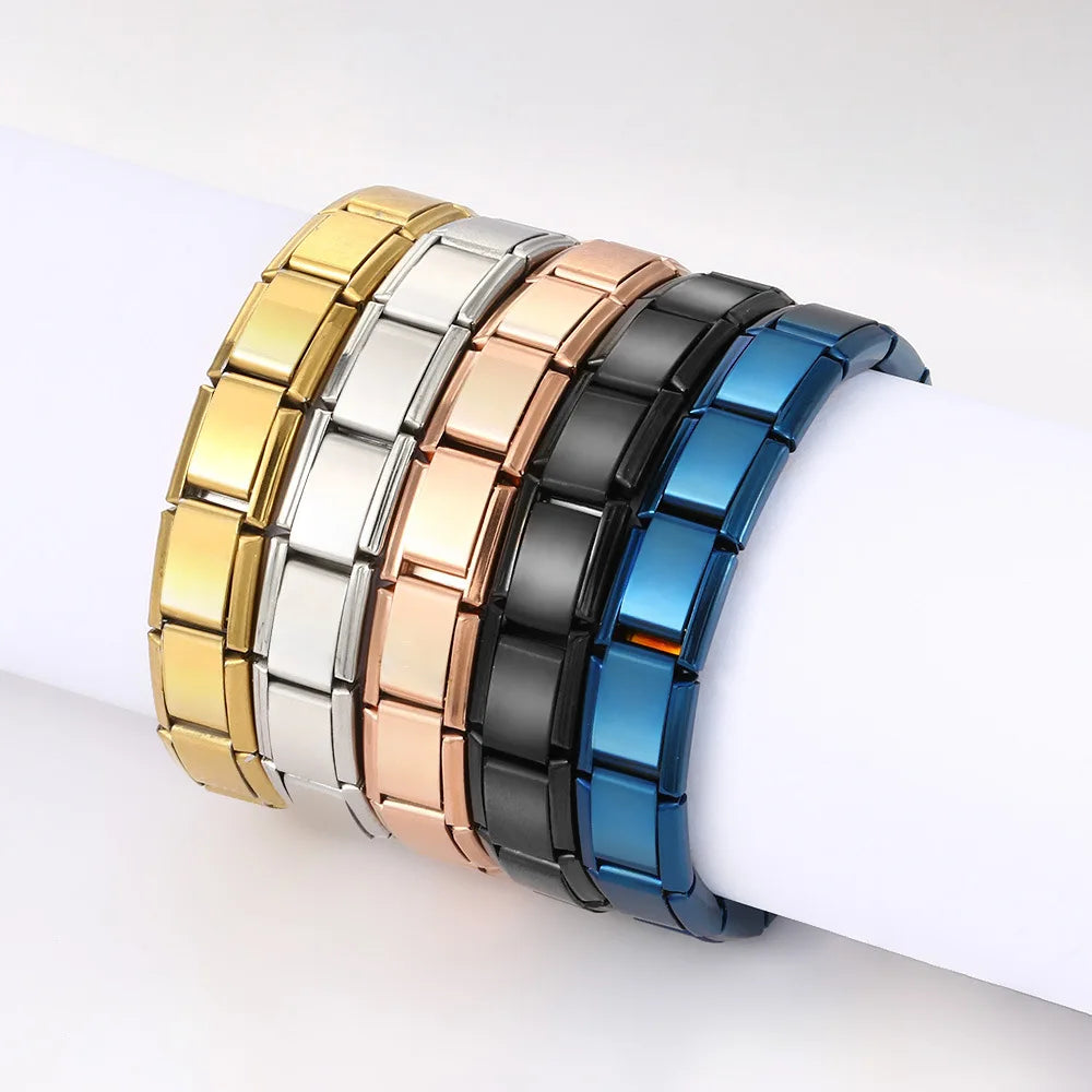 Unisex Stainless Steel Square Bracelet – Italy Trendy Design