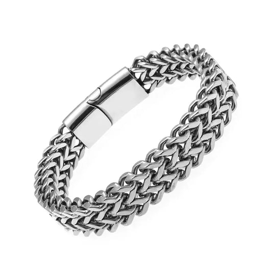 Men’s Stainless Steel Chain Bracelet – Hip Hop Punk Style | 19cm / 21cm / 23cm