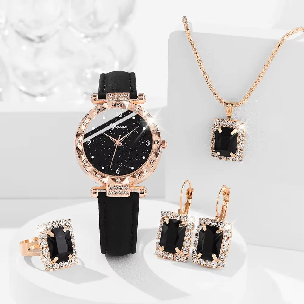 Elegant Women’s Luxury Watch & Jewelry Set