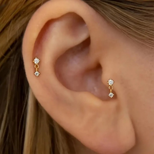 Elegant 925 Sterling Silver Zircon Stud Earrings for Women