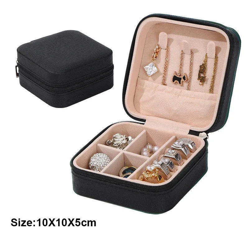 Portable Jewelry Storage Box – Travel Case for Earrings, Rings & Necklaces