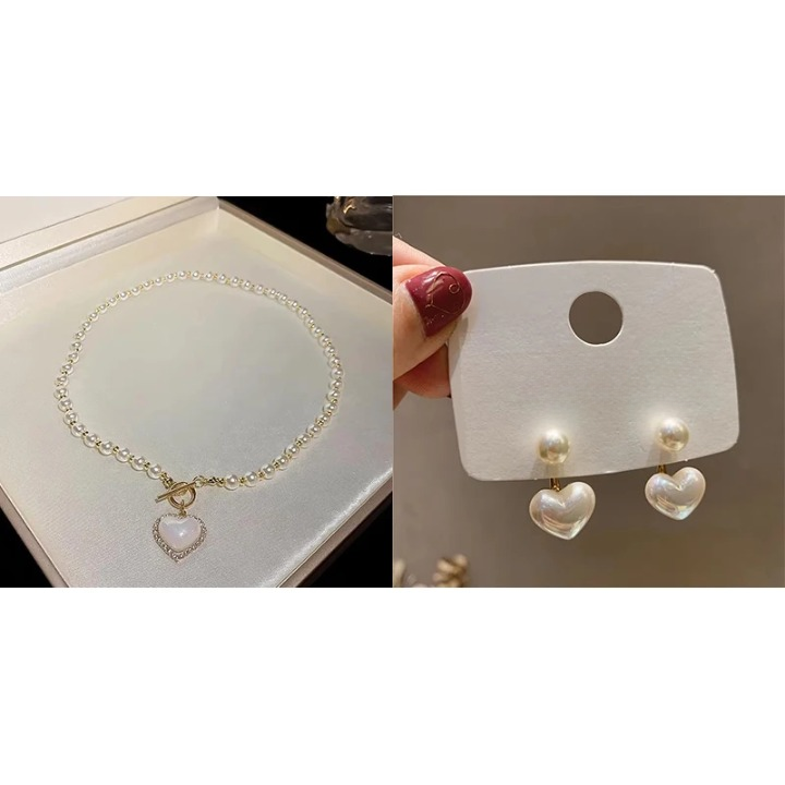 Heart Pearl Mermaid Pendant Necklace – Luxury Women’s Fashion Jewelry